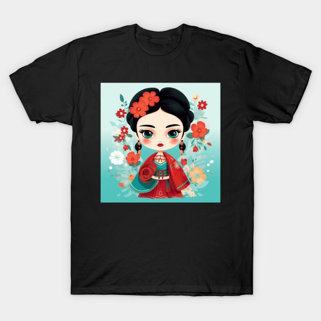 Frida T-Shirt by Phatpuppy Art